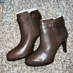 Tory Burch heeled booties size 8 and 6.5 brown